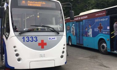 Amplasarea punctului mobil pentru vaccinarea antiCOVID-19 în sectorul Botanica (22.06.2021)