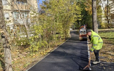 Continuă lucrările de reparații curente a căilor de acces și pietonale din adiacentul str. N. Zelinski, 30/3