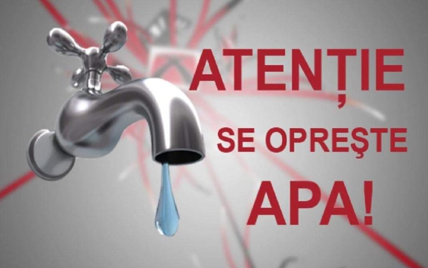 Sistări temporare de apă la 20 noiembrie 2024